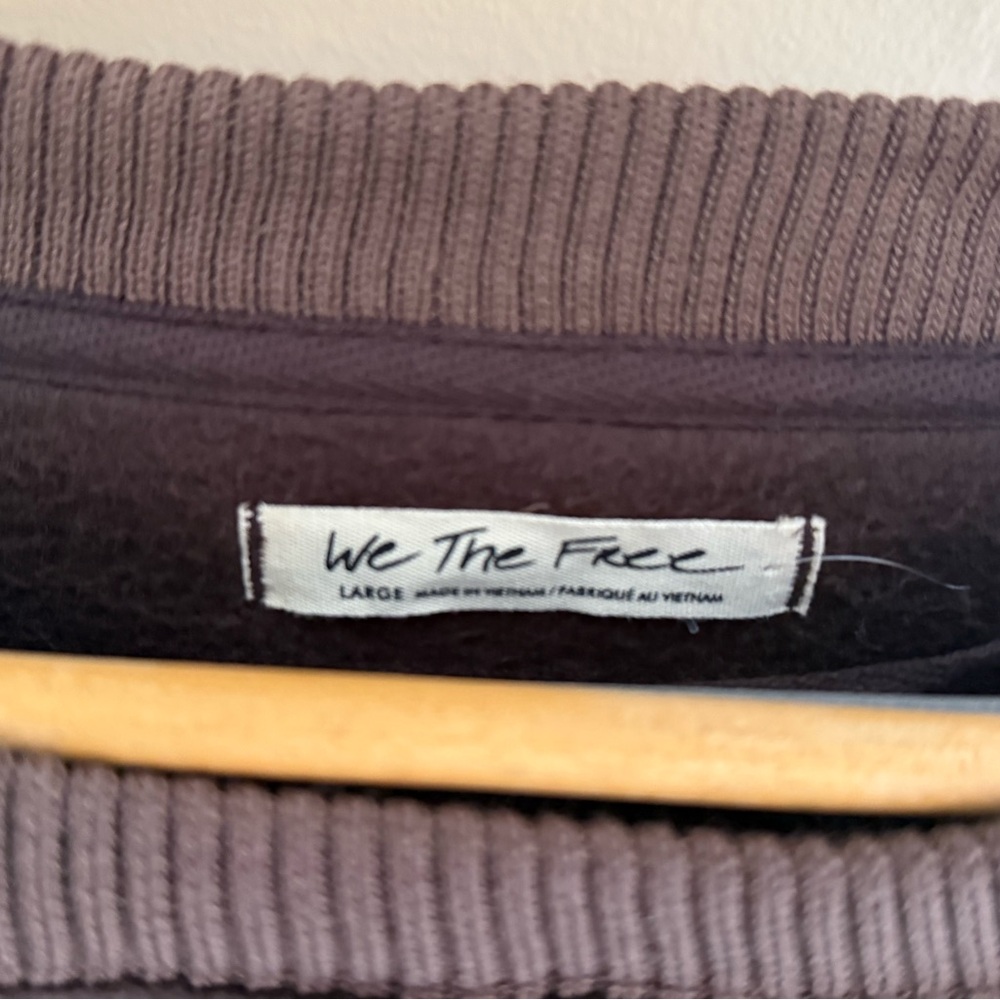 We The Free Dark Brown Crew Neck Sweater - Picture 3 of 5
